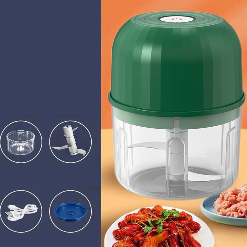 🍽️⚡ -50% ! 🔪 Mini-Hachoir Électrique Sans Fil USB-C – Moteur Grande Vitesse 3 Lames Inox, Une Touche Zéro Fatigue Mains, Démontable Lavable Hygiénique Polyvalent Ail Légumes Bébé · 3 Coloris