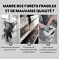 Kit de Forets Excentriques Dentelés à 4 Cannelures Haute Résistance