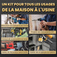 Kit de Forets Excentriques Dentelés à 4 Cannelures Haute Résistance