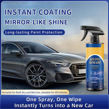 🚗 50% OFF! ✨Quick Acting Car Coating Agent Spray, Instant Mirror Shine Long Lasting Paint Protection Spray, Free Cleaning Towel Included