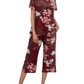 Ensemble haut à manches courtes et pantalon Capri pour femme, tenue de nuit et de détente, imprimé, offre spéciale