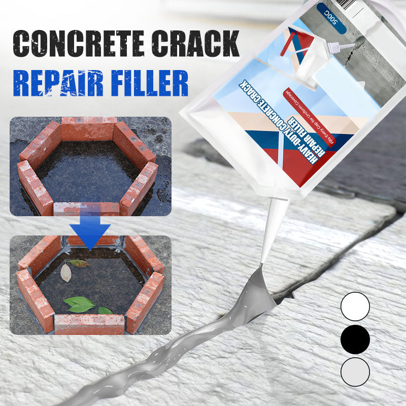 📢📢50% OFF !! ⏰Extra-Strength New Formula Concrete Crack Repair Filler, Waterproof Heavy-Duty Crack Adhesive for Driveway, Patio & Wall Cracks