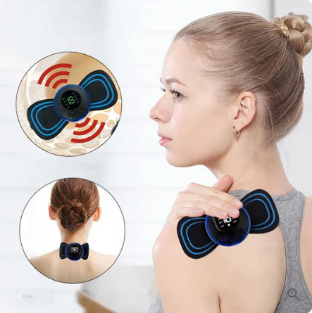 💪 Masseur Portable avec 8 Modes et Écran LCD - Mini Stimulateur Musculaire pour Soulagement de la Douleur 🚶‍♀️