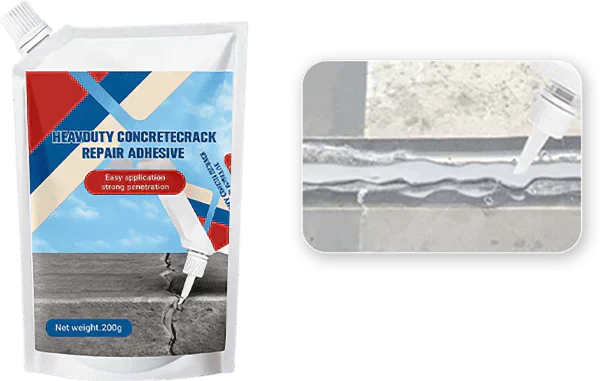 📢📢50% OFF !! ⏰Extra-Strength New Formula Concrete Crack Repair Filler, Waterproof Heavy-Duty Crack Adhesive for Driveway, Patio & Wall Cracks