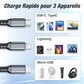🔥2025 ventes chaudes🔥Chargement super rapide 100w, câble de données transparent 3-en-1