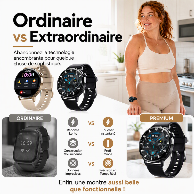 ⌚ 50 % DE RÉDUCTION EN CE MOMENT ! ⚡Montre intelligente multifonctionnelle