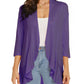 Cardigan femme ouvert devant manches 3/4Cardigan léger drapé à volants Cardigan