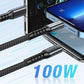 🔥2025 ventes chaudes🔥Chargement super rapide 100w, câble de données transparent 3-en-1