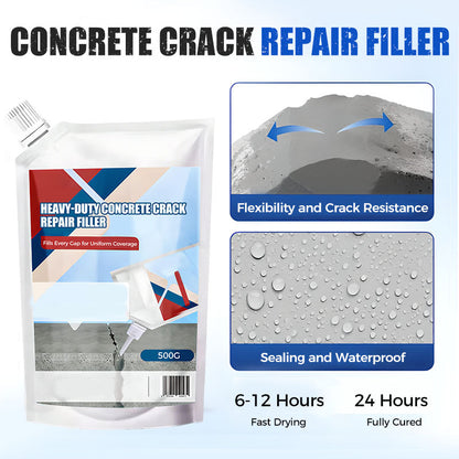 📢📢50% OFF !! ⏰Extra-Strength New Formula Concrete Crack Repair Filler, Waterproof Heavy-Duty Crack Adhesive for Driveway, Patio & Wall Cracks