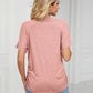 💕Soldes d'été🌷Tops pour dames à col en V, couleur unie, amples(🔥50 % de réduction)