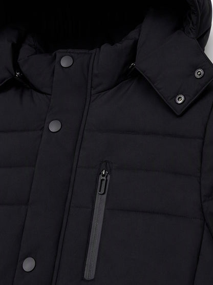 Men's Mid-Length Winter Padded Thickened Business Casual Cotton Coat for Middle-Aged Men