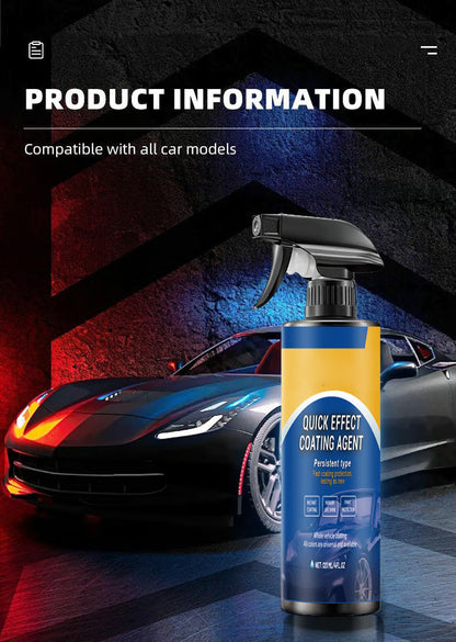 🚗 50% OFF! ✨Quick Acting Car Coating Agent Spray, Instant Mirror Shine Long Lasting Paint Protection Spray, Free Cleaning Towel Included