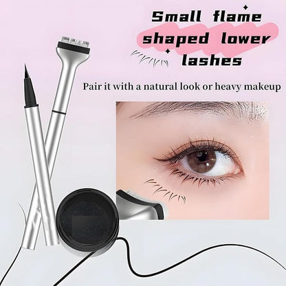 🔥2025 HOT💥NOUVEAU💥Ensemble de tampons pour eye-liner et cils inférieurs 2 en 1