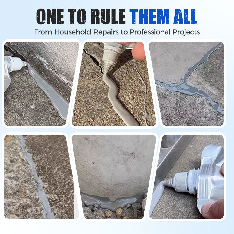 📢📢50% OFF !! ⏰Extra-Strength New Formula Concrete Crack Repair Filler, Waterproof Heavy-Duty Crack Adhesive for Driveway, Patio & Wall Cracks