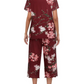 Ensemble haut à manches courtes et pantalon Capri pour femme, tenue de nuit et de détente, imprimé, offre spéciale