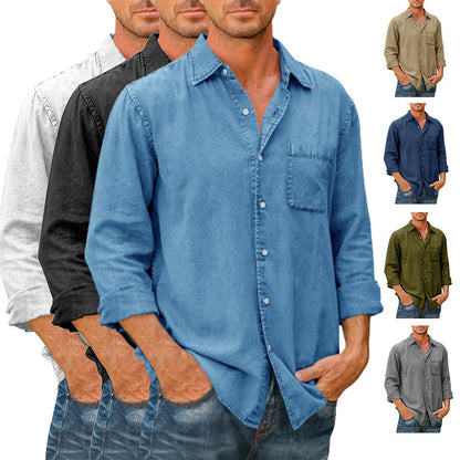 Nouveau produit d'automne -49 % de réduction🔥 --- Chemise en jean pour homme 【manches longues】