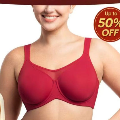 🏆 Special Price £13.99 ! 💐Women's Elegant Sheer Full Coverage Plus Size Bra