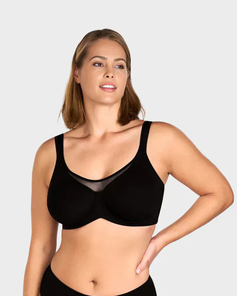🏆 Special Price £13.99 ! 💐Women's Elegant Sheer Full Coverage Plus Size Bra