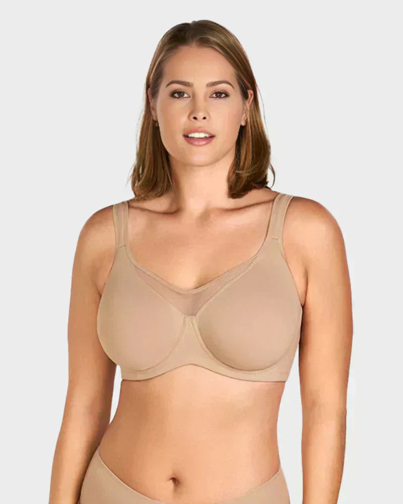 🏆 Special Price £13.99 ! 💐Women's Elegant Sheer Full Coverage Plus Size Bra
