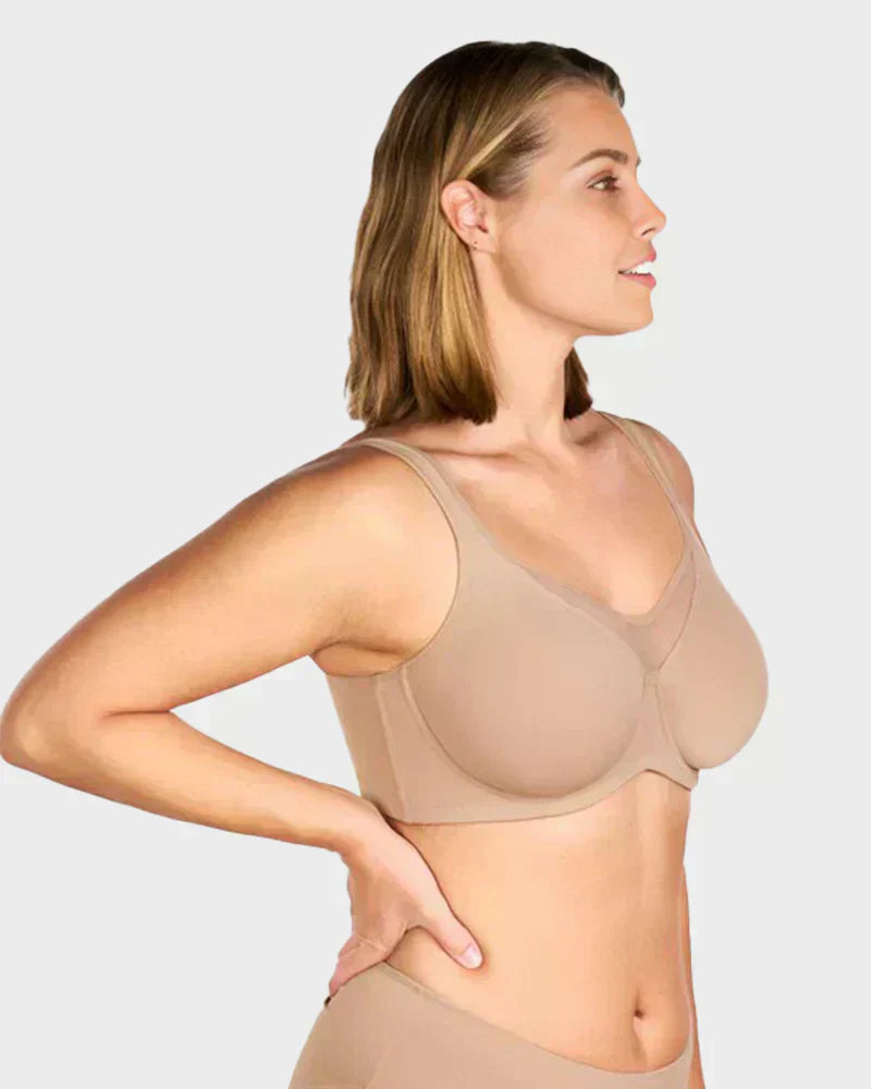 🏆 Special Price £13.99 ! 💐Women's Elegant Sheer Full Coverage Plus Size Bra