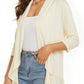 Cardigan femme ouvert devant manches 3/4Cardigan léger drapé à volants Cardigan