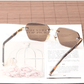 Lunettes de soleil avec verres en cristal naturel