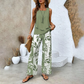 🔥Vente spéciale fête des mères -50 %🌺Tenue 2 pièces tendance pour femme, haut sans manches et pantalon