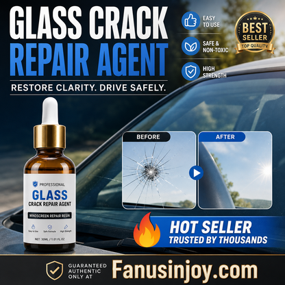 🏆 Last Day Special Price £8.99! 🏭Buy 1 Get 1 Free💦Glass Crack Repair Agent🚗One drop fixes all glass cracks！