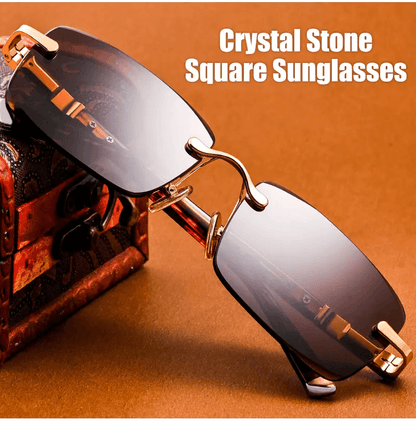 Lunettes de soleil avec verres en cristal naturel