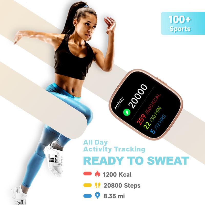 ⌚ Montre connectée sport multifonctionnelle Bluetooth / 🏃‍100 modes sportifs / 💧Étanchéité et résistance à la poussière IP68