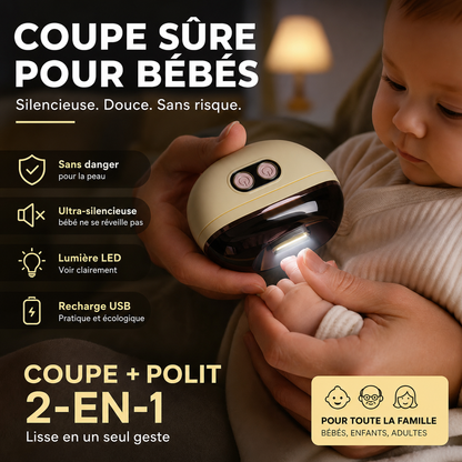 📢📢50% DE RÉDUCTION !! ⏰Coupe-ongles et polisseur électrique intelligent 2-en-1🌟