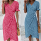 🌷offre limitée dans le temps🌷Robe imprimée florale à col en V pour femme