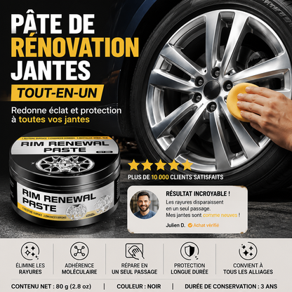 🚗 50% DE RÉDUCTION – Pâte Restauratrice Tout-en-Un pour Jantes – Efface les Rayures, Redonne Brillance & Protège Durablement ✨
