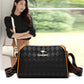 Sac à bandoulière tendance à 3 couches avec motif diamant et grande capacité