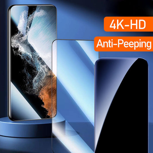 Film de protection d'écran en verre trempé 4K HD/Anti-Peeping avec élimination automatique de la poussière pour Samsung