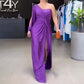 Robe élégante à une épaule pour femme