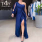 Robe élégante à une épaule pour femme