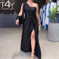 Robe élégante à une épaule pour femme