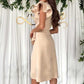 Robe sexy avec décolleté en V et manches papillon
