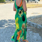 Élégante robe florale sans manches