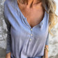 🔥Offre limitée à 50 % de réduction🔥Top à manches longues à col en V de couleur unie pour femmes🌷