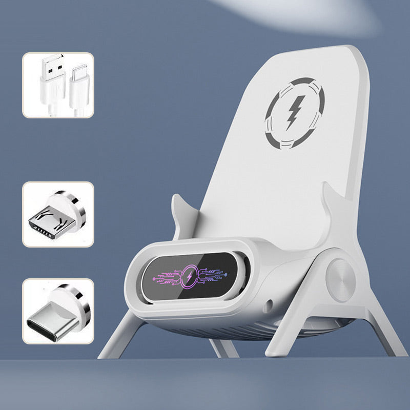 ⚡ Support de Téléphone 3-en-1 + Charge Rapide Sans Fil – Gardez Votre Bureau Propre et Vos Appareils Chargés ! 📱🔋