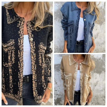 💥HOT SALE💥Veste à manches longues avec poches pour femmes