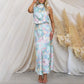 ✨Jusqu'à 67 % de réduction✨Robe longue à fleurs et col licou à taille élastique Love In The Garden