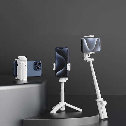 Perche à selfie trépied 3-en-1 avec lumière d’appoint LED et télécommande