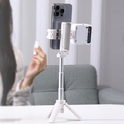 Perche à selfie trépied 3-en-1 avec lumière d’appoint LED et télécommande