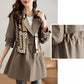 🔥 45% OFF !!🔥Trench-coat mi-long amincissant à revers pour femmes💝ACHETEZ 2 ， LIVRAISON GRATUITE
