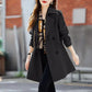 🔥 45% OFF !!🔥Trench-coat mi-long amincissant à revers pour femmes💝ACHETEZ 2 ， LIVRAISON GRATUITE