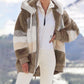 🔥HOT SALE✨MANTEAU MATELASSÉ EN LAINE D'AGNEAU CONTRASTANT✨