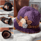 🔥HOT SALE 49% de réduction - Bonnet tricoté chaud et élégant à motif floral pour femme